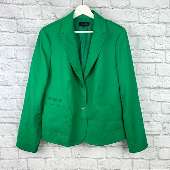 Talbots Wool Green Blazer 14